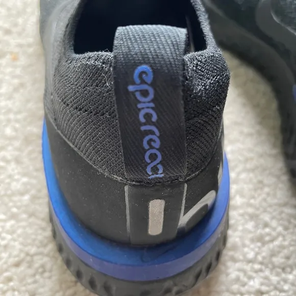 Nike Epic React Flyknit 'Black Racer Blue'