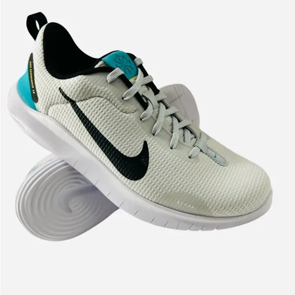Nike Flex Experience RN 12 Shoes White/Silver/Teal DV0746-002 Womens Size 10