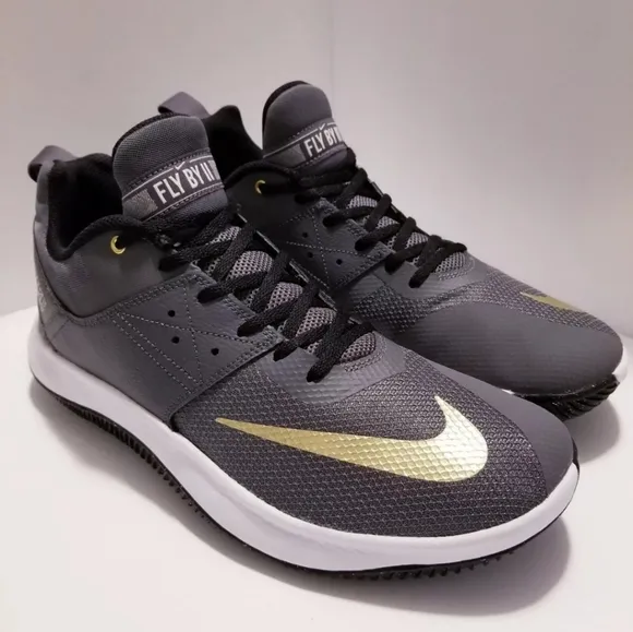 Nike Fly By Low 2 Men's Grey/Gold AJ5902-002 Shoes/Sneakers Size 12