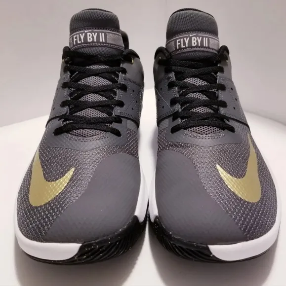 Nike Fly By Low 2 Men's Grey/Gold AJ5902-002 Shoes/Sneakers Size 12