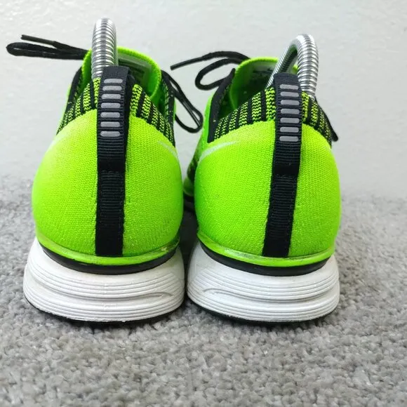 Nike Flyknit Trainer Electric Green Mens 7.5 Running Shoes Low Top 532984-301