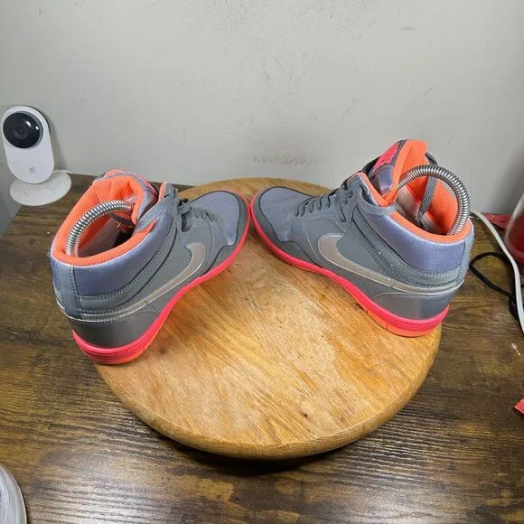 Nike‎ Force Sky High Top Hidden Wedge Women's Size 8 Gray Pink Shoes 629746-008