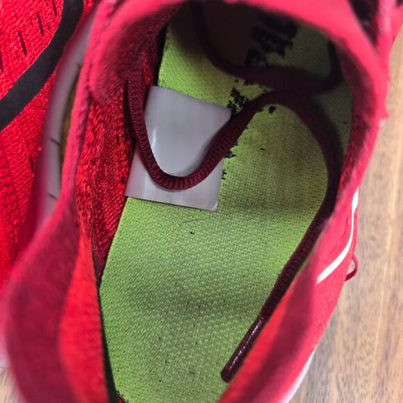 Nike Free RN Flyknit Shoes Men's 9 Red White Low Top Athletic Running Sneakers