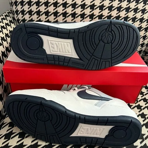 Nike Full Force Low Shoes - White/ Dark Obsidian (FB1362-002)-Size 10