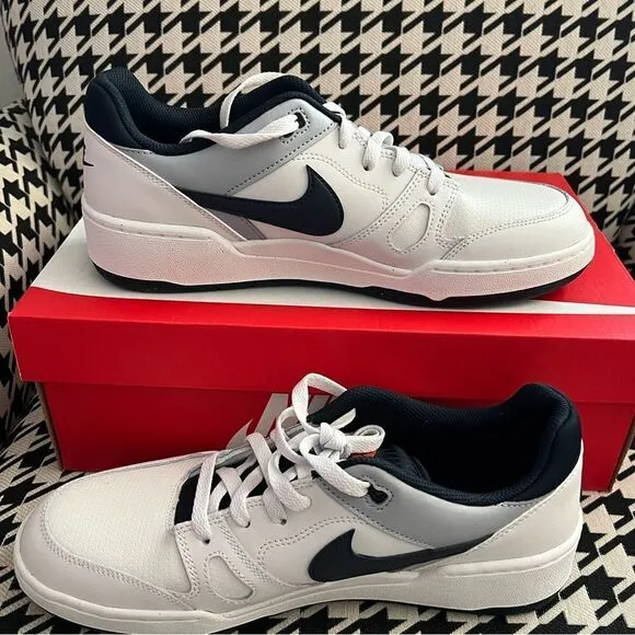 Nike Full Force Low Shoes - White/ Dark Obsidian (FB1362-002)-Size 10