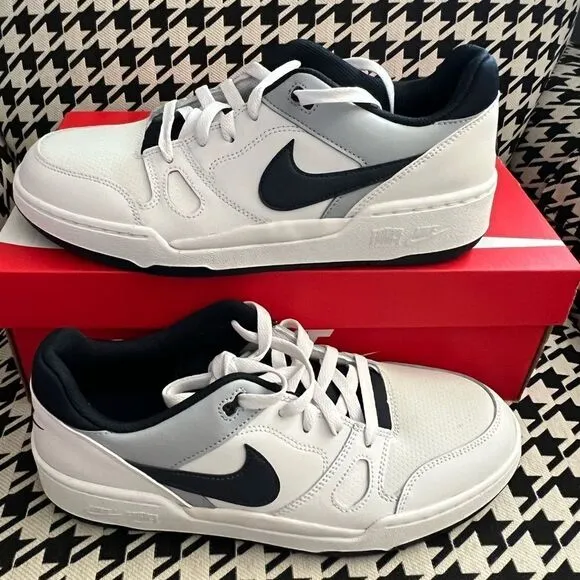 Nike Full Force Low Shoes - White/ Dark Obsidian (FB1362-002)-Size 10