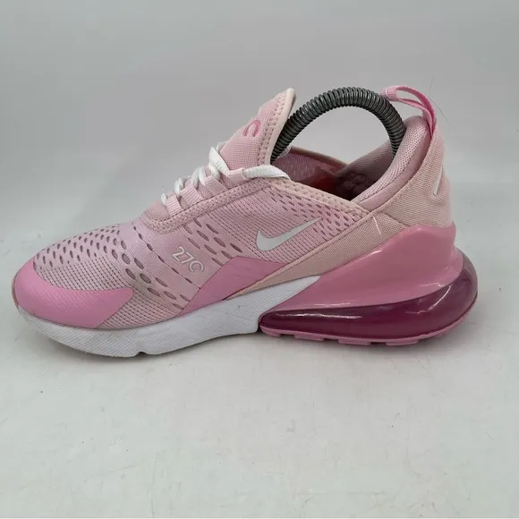 Nike Girls Air Max 270 - SZ 6.5 Y - Triple Pink Lace-Up Athletic Shoes Sneakers
