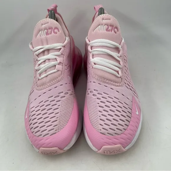 Nike Girls Air Max 270 - SZ 6.5 Y - Triple Pink Lace-Up Athletic Shoes Sneakers