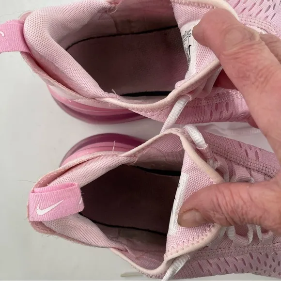 Nike Girls Air Max 270 - SZ 6.5 Y - Triple Pink Lace-Up Athletic Shoes Sneakers