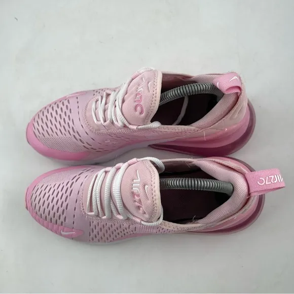 Nike Girls Air Max 270 - SZ 6.5 Y - Triple Pink Lace-Up Athletic Shoes Sneakers