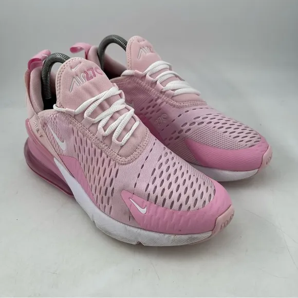 Nike Girls Air Max 270 - SZ 6.5 Y - Triple Pink Lace-Up Athletic Shoes Sneakers