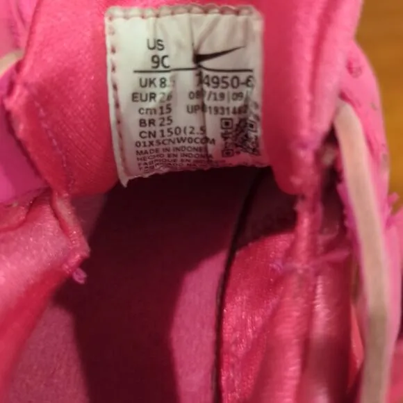 Nike  Huarache  Run  Laser  Fuchsia  Little  Kids  Girls toddler size 9   Shoes