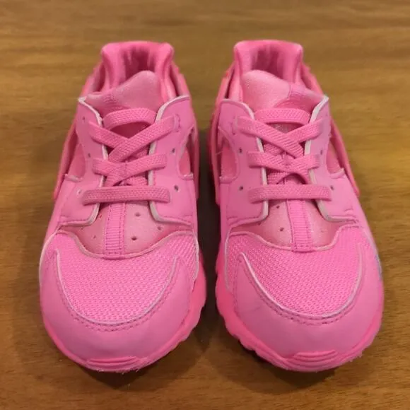 Nike  Huarache  Run  Laser  Fuchsia  Little  Kids  Girls toddler size 9   Shoes