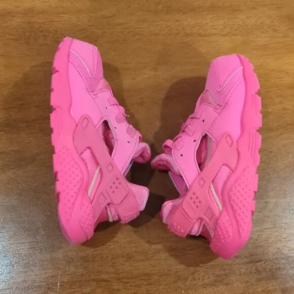 Nike  Huarache  Run  Laser  Fuchsia  Little  Kids  Girls toddler size 9   Shoes