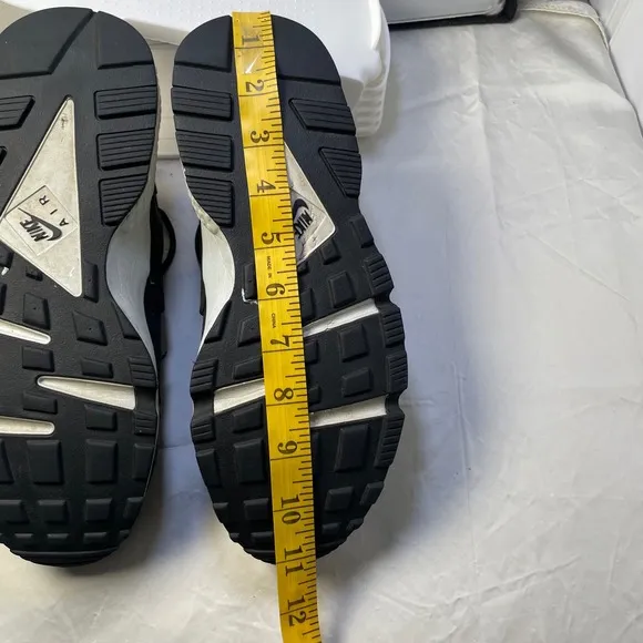 Nike Huarache Run Sneakers Black White Snake Print Shoes Size 10