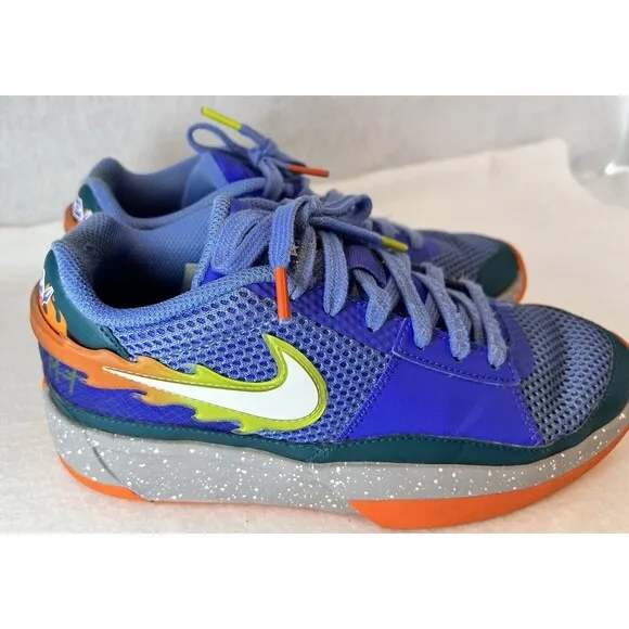 NIKE JA Morant 1‎ Backyard BBQ Low Top Sneakers 6Y Blue-READ/REVIEW PHOTOS