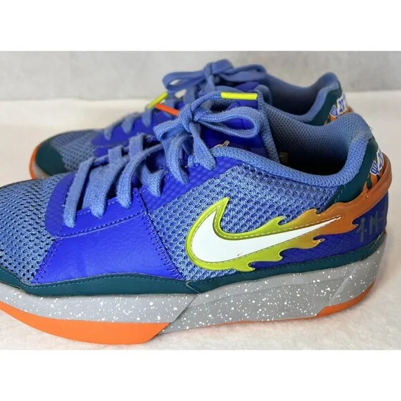 NIKE JA Morant 1‎ Backyard BBQ Low Top Sneakers 6Y Blue-READ/REVIEW PHOTOS