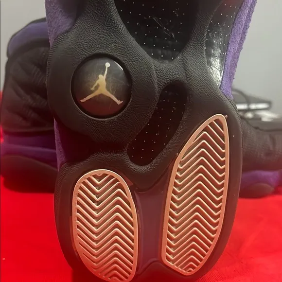 Nike Jordan 13 Black and Purple Athletic Shoes