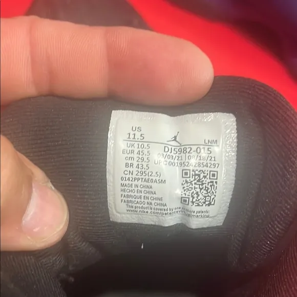 Nike Jordan 13 Black and Purple Athletic Shoes