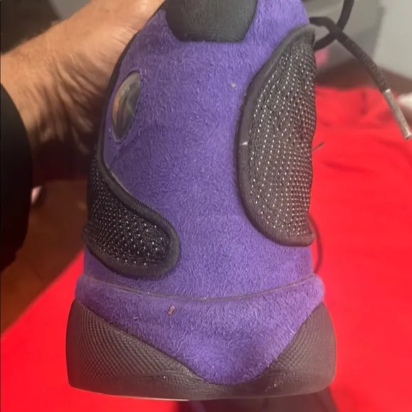 Nike Jordan 13 Black and Purple Athletic Shoes