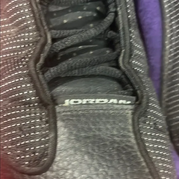 Nike Jordan 13 Black and Purple Athletic Shoes