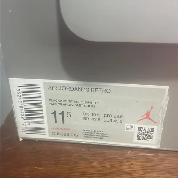 Nike Jordan 13 Black and Purple Athletic Shoes