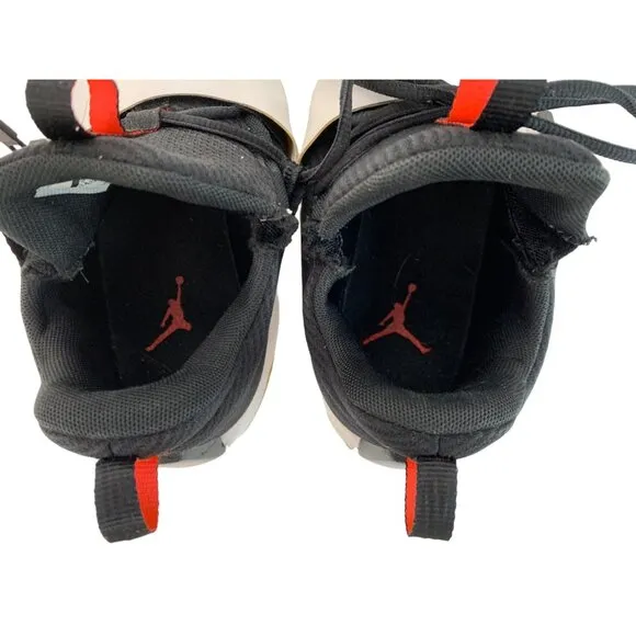 Nike Jordan Jumpman Hustle White &amp; Black Men's Basketball Shoes Size 11.5 7308