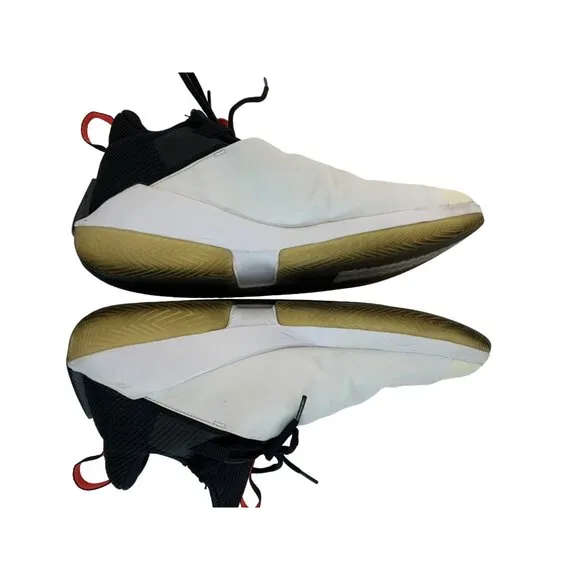 Nike Jordan Jumpman Hustle White &amp; Black Men's Basketball Shoes Size 11.5 7308