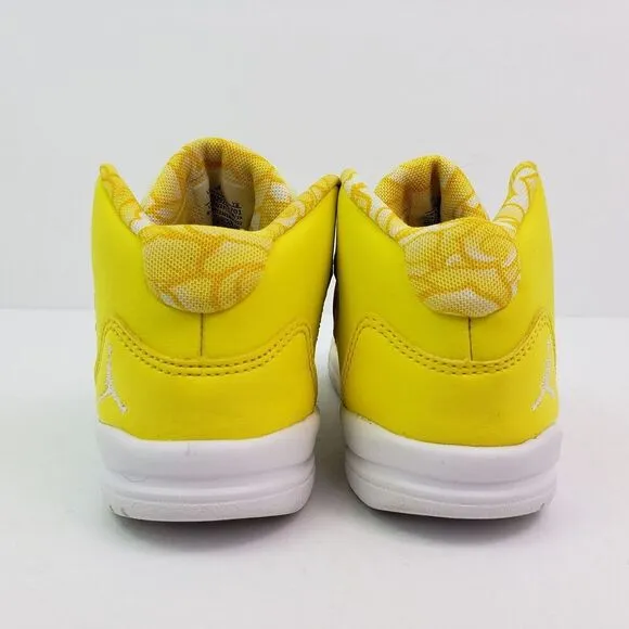 Nike Jordan Max Aura Toddler Size 9c Yellow White Mid Sneaker Shoes AQ9251-701