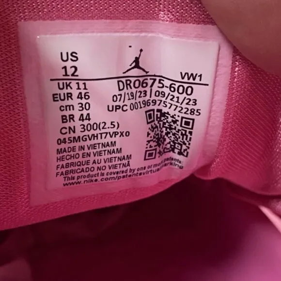 Nike Jordan Zion 3 Low Mens Basketball Shoes Pink DR0675-600 VNDS Sz 12