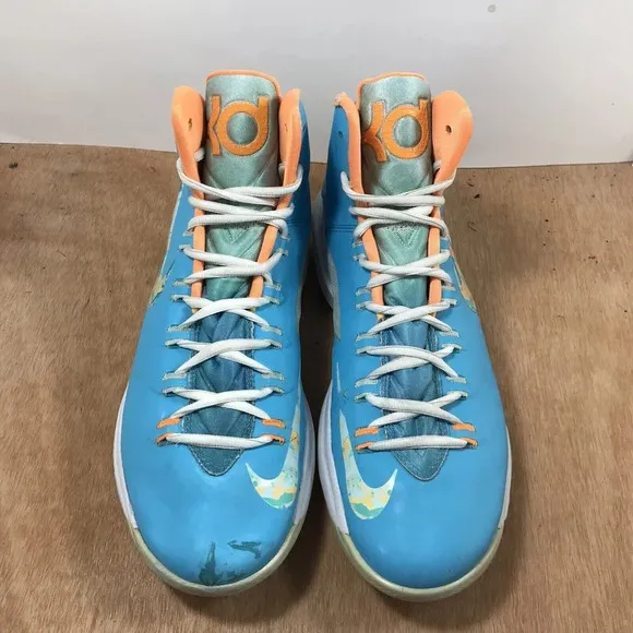 Nike KD 5 Easter Basketball Sneakers Blue Low Top Athletic 554988-402 Size 11