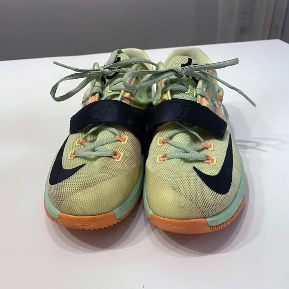 Nike KD 7 Easter Green Youth Lace‎ Up Low Top Camouflage Sneakers US Size 5.5Y