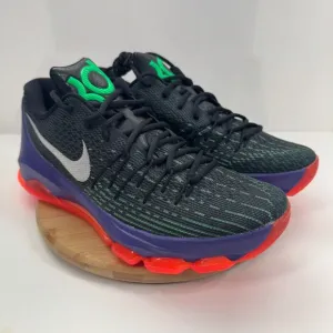 Nike KD 8 Vinary Basketball Shoes Mens Size 9 Black Purple Low Top 749375-013