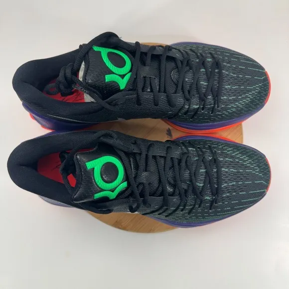 Nike KD 8 Vinary Basketball Shoes Mens Size 9 Black Purple Low Top 749375-013