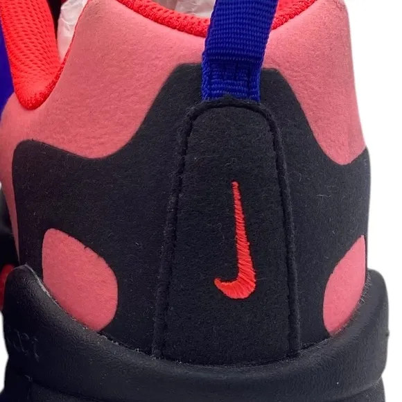 Nike Kids Shoes Air Max 270 React Sneakers 7Y Pink Blue Black Low Top Athletic