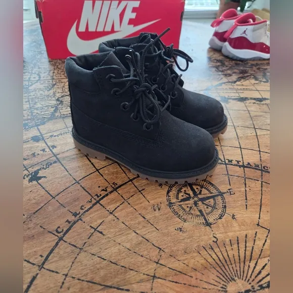 Nike Kids Shoes - Black, Purple, Red, and White