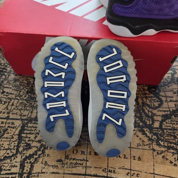 Nike Kids Shoes - Black, Purple, Red, and White