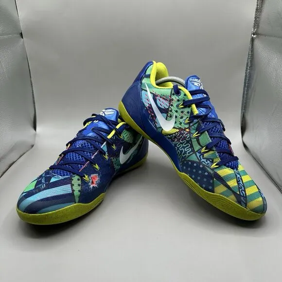 Nike Kobe 9 IX EM Low Brazil World Cup Blue/Venom Green, Size 11.5 646701-413
