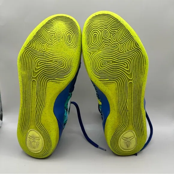 Nike Kobe 9 IX EM Low Brazil World Cup Blue/Venom Green, Size 11.5 646701-413