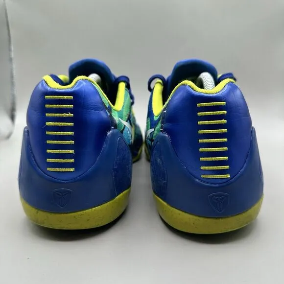 Nike Kobe 9 IX EM Low Brazil World Cup Blue/Venom Green, Size 11.5 646701-413