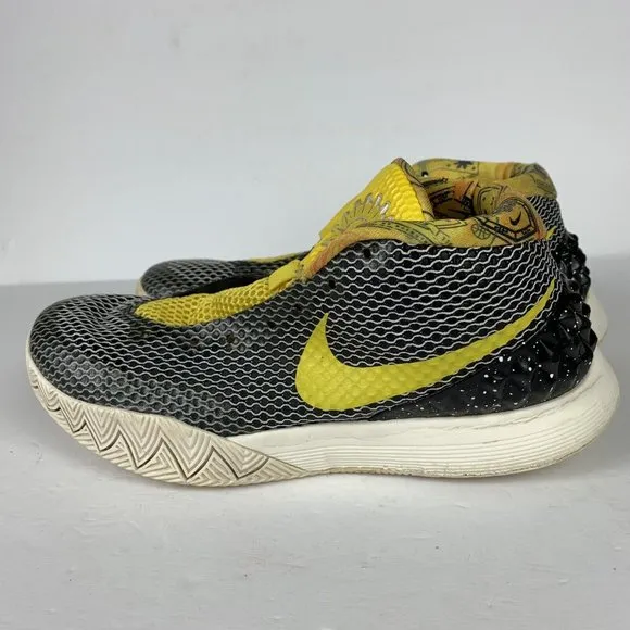 Nike Kyrie 1 LMTD Rise Size 9 Men’s Shoes OG All Black Yellow ***NO LACES***