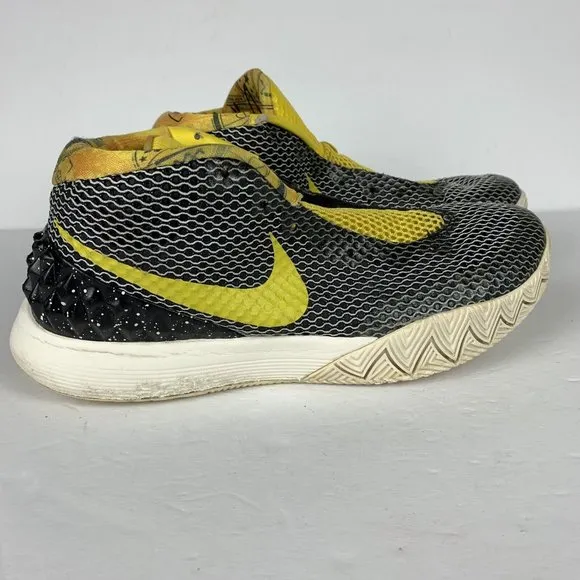 Nike Kyrie 1 LMTD Rise Size 9 Men’s Shoes OG All Black Yellow ***NO LACES***