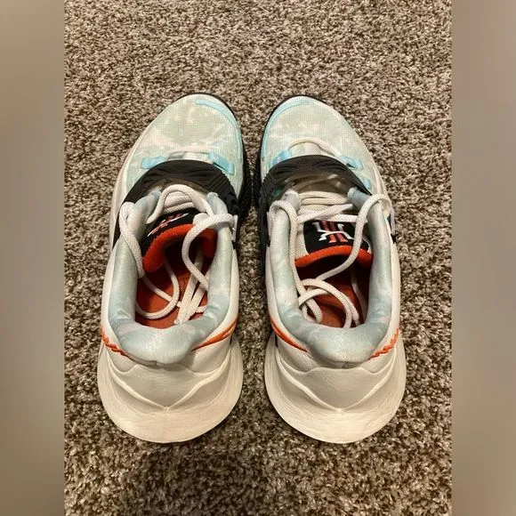 Nike Kyrie 3 Low Sail Team Orange Basketball Trainer Shoes, Men's Size 7.5