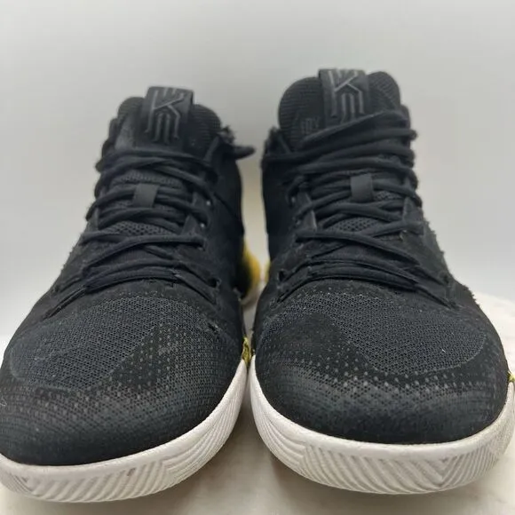 Nike Kyrie 3 Men's Black Yellow Basketball Shoes Mid Top Sz‎ 10.5 852395-901