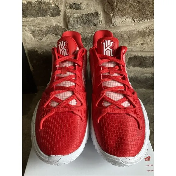 Nike Kyrie 4 Low TB Promo Red White Basketball Shoes DM5041-603 Men’s Size 13.5