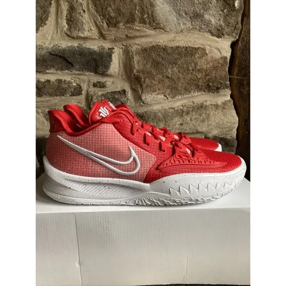 Nike Kyrie 4 Low TB Promo Red White Basketball Shoes DM5041-603 Men’s Size 13.5