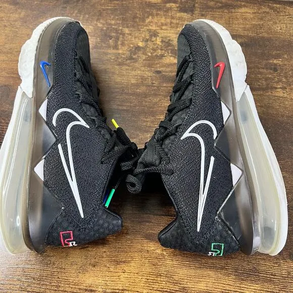 Nike Lebron 17 XVII Low Sneakers 7.5 Mens Black White Athletic Shoes Lace Up