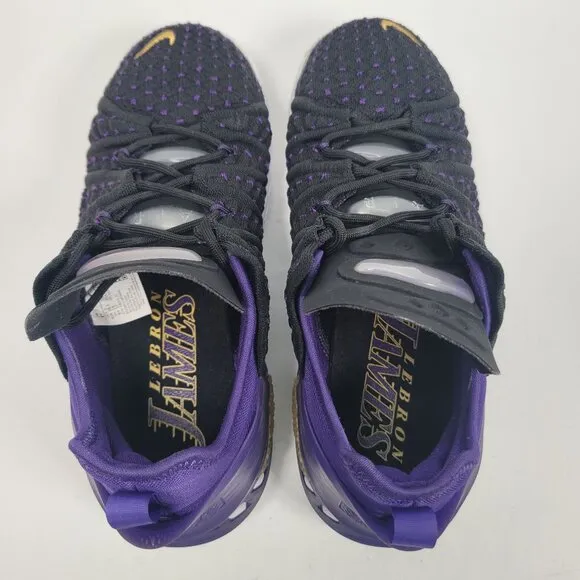 Nike Lebron 18 Youth Black &amp; Purple Basketball Shoes CW2760-004 US Size 6Y
