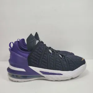 Nike Lebron 18 Youth Black &amp; Purple Basketball Shoes CW2760-004 US Size 6Y