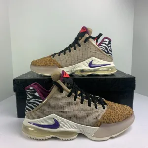 Nike Lebron 19 Low Shoes &quot;Safari&quot; Rattan Sail Black DM1058-200 Men's Multi Size